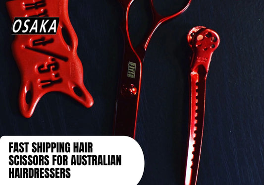 Premium red hair scissors set collection from Osaka Scissors for Australian professionals
