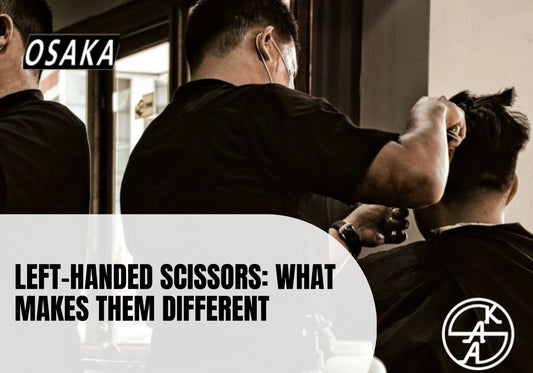 A stylist works effortlessly using OSAKA scissors that fit naturally in the hand keeping control sharp from morning till close.