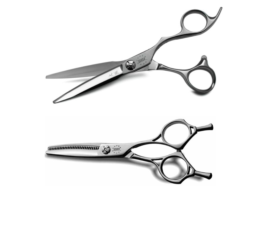 Osaka Premium Japanese Scissors CLZ Cobalt Set (with Level-Set Thinners)