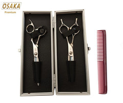 Osaka Premium Japanese Scissors CLZ Cobalt Set (with Level-Set Thinners)